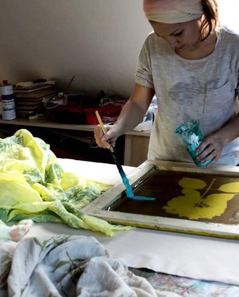 Sciarpa in Lino 100% - SERIGRAFIA - BoscoPrimavera