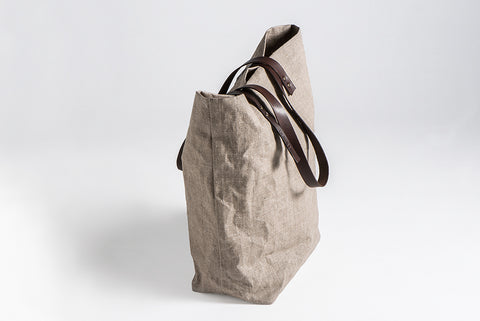 Borsa in Lino Resina Vegetale (impermeabile) - Naturale