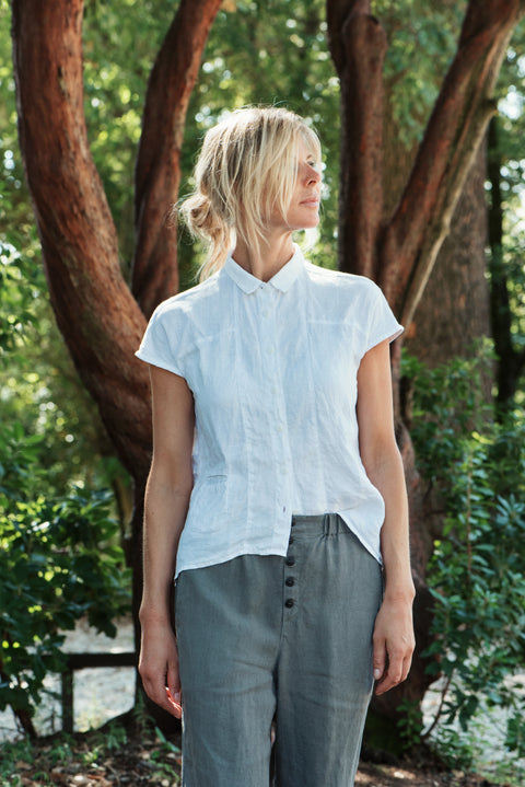 Camicia in Lino - White