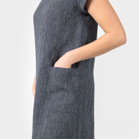 Abito in Lino 100% - OLIVIA Grey