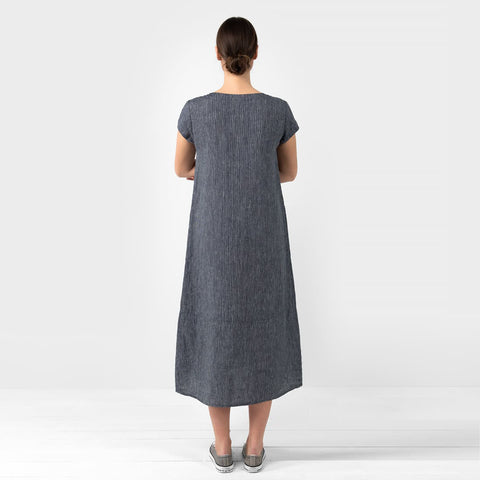 Abito in Lino 100% - OLIVIA Grey