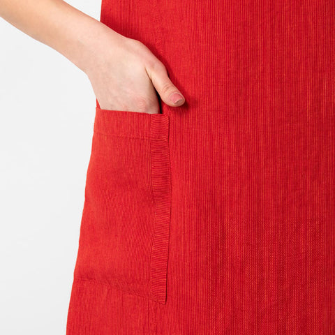 Abito in Lino 100% - OLIVIA rosso