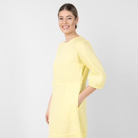 Abito in Lino 100% - giallo chiaro