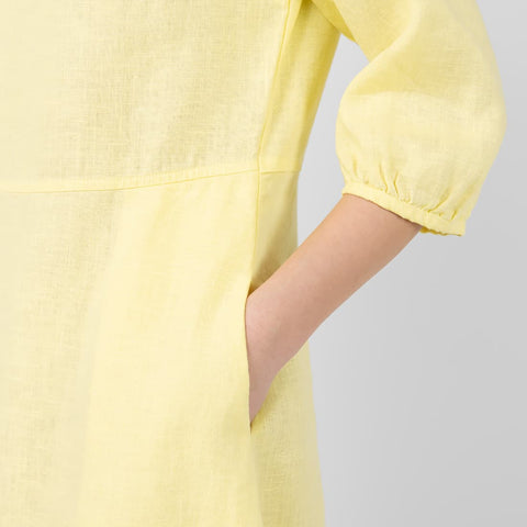 Abito in Lino 100% - giallo chiaro