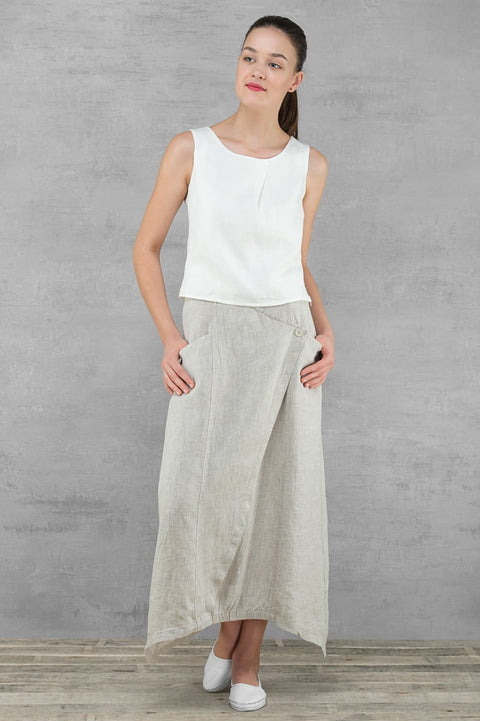 Gonna lunga in Lino 100% - Col Naturale