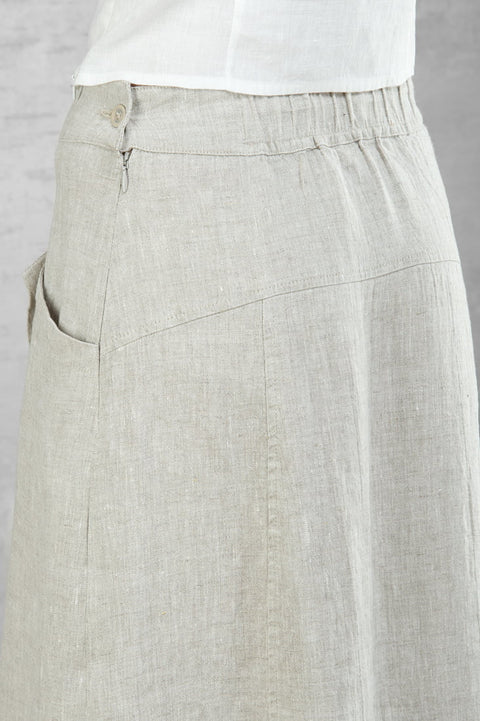 Gonna lunga in Lino 100% - Col Naturale