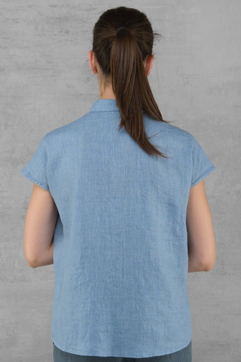Camicia in Lino 100% - blue