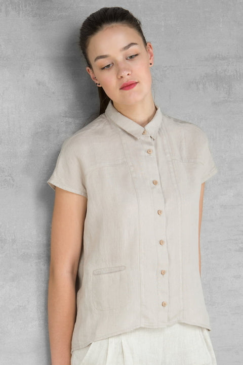 Camicia in Lino - Corda (naturale)