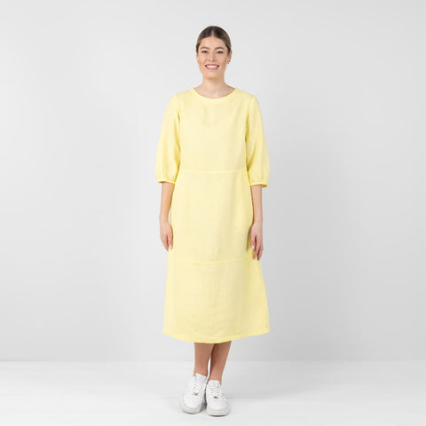Abito in Lino 100% - giallo chiaro