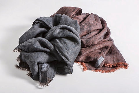 Linen Scarf - Ethnic Blue