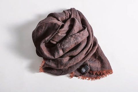 sciarpa di Lino 100% - Ruggine