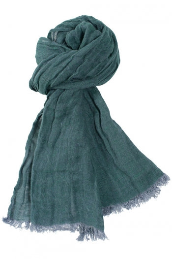 Sciarpa in lino colore verde