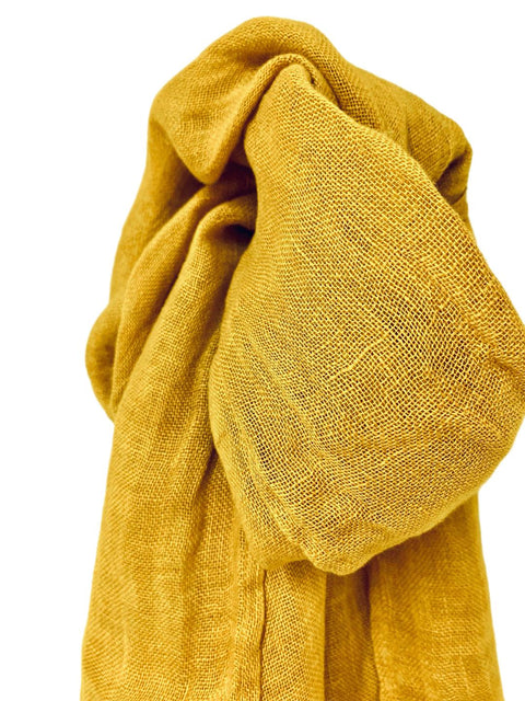 Sciarpa in Lino 100% - senape