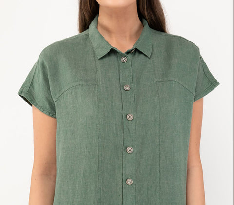 Abito in Lino 100% - Verde