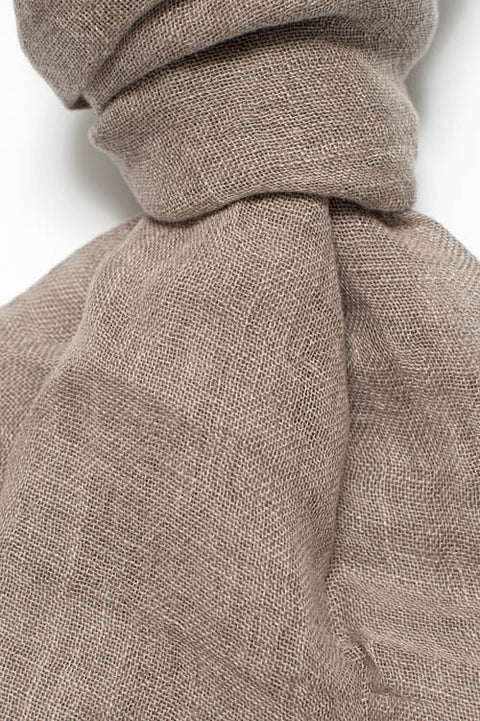 100% Linen Scarf - Natural