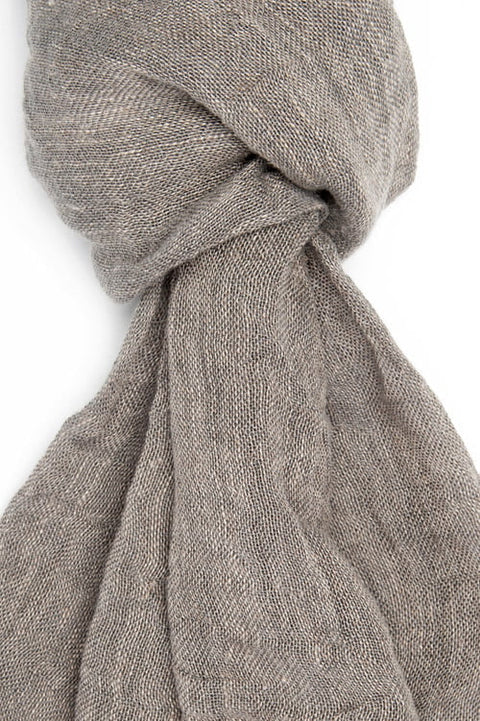 100% Linen Scarf - Natural Iridescent