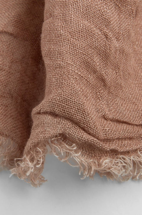 100% Linen Scarf - Powder