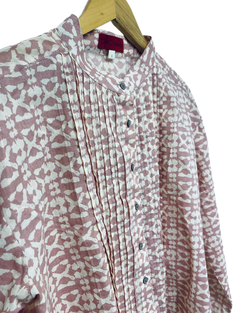 Camicia in Cotone 100% (Uzbekistan) - Rosa/crema