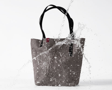 Borsa in Lino Impermeabile - Grigio