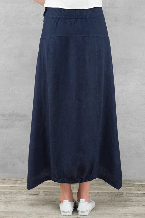 Gonna lunga in Lino 100% - Col BLUE