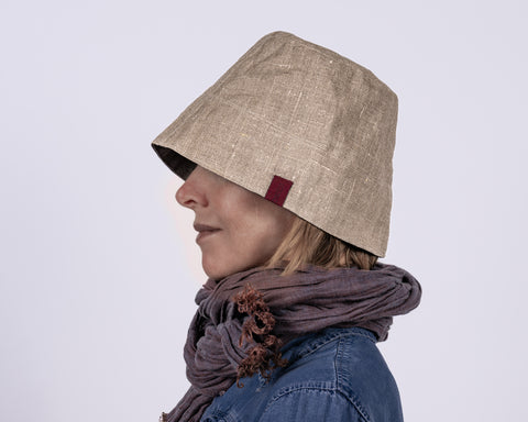 Cappello in Lino Impermeabile - Naturale