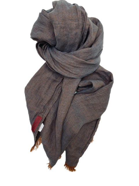 sciarpa di Lino 100% - Ruggine